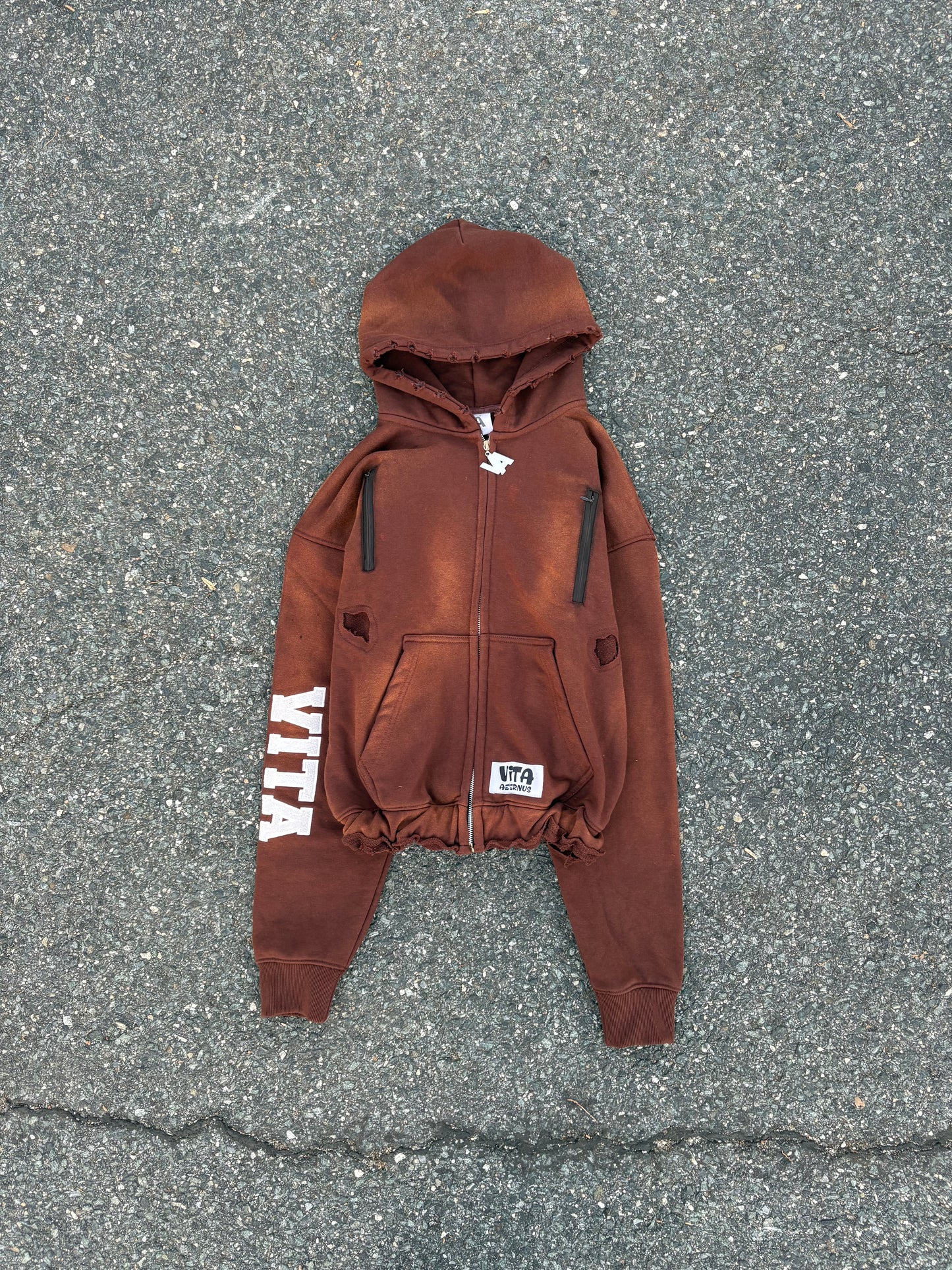 Eternal Drive Zip-up - Brown - (rhinestone free)